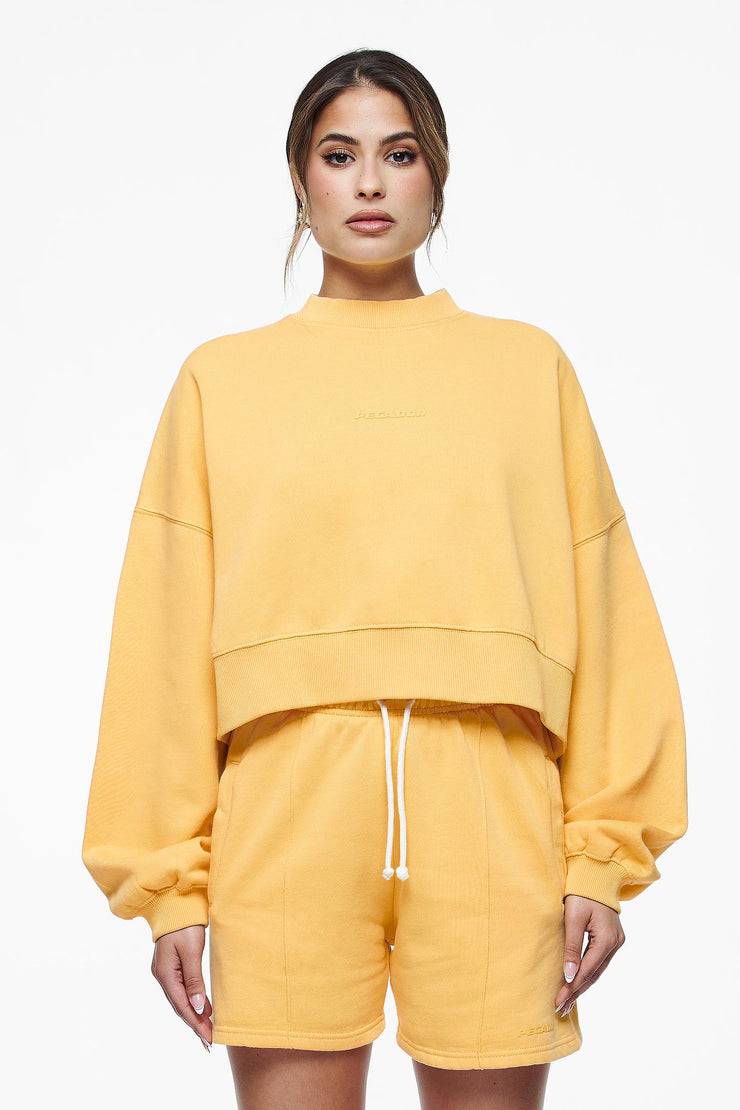 Pegador Londa Cropped Oversized Sweater Vintage Washed Golden Sun Gum zollfrei