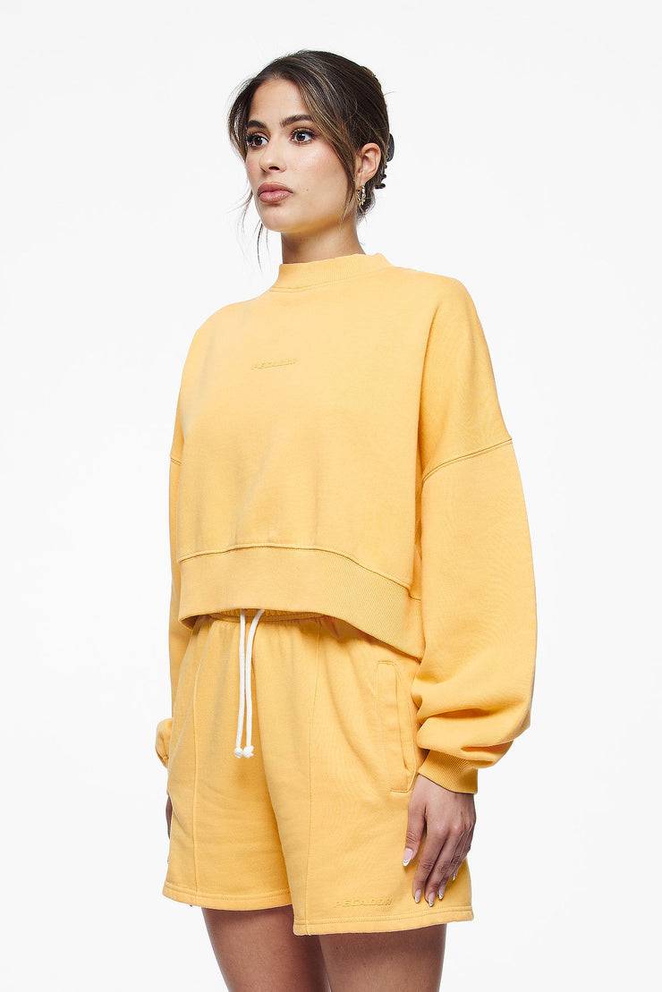 Pegador Londa Cropped Oversized Sweater Vintage Washed Golden Sun Gum zollfrei