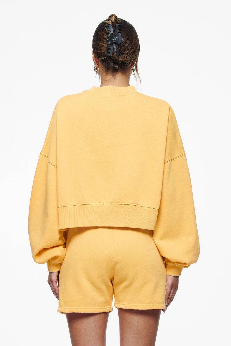 Pegador Londa Cropped Oversized Sweater Vintage Washed Golden Sun Gum zollfrei
