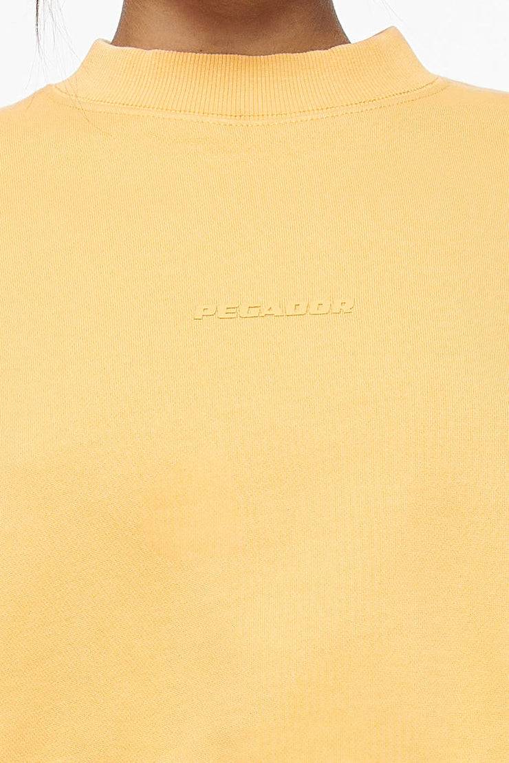 Pegador Londa Cropped Oversized Sweater Vintage Washed Golden Sun Gum zollfrei