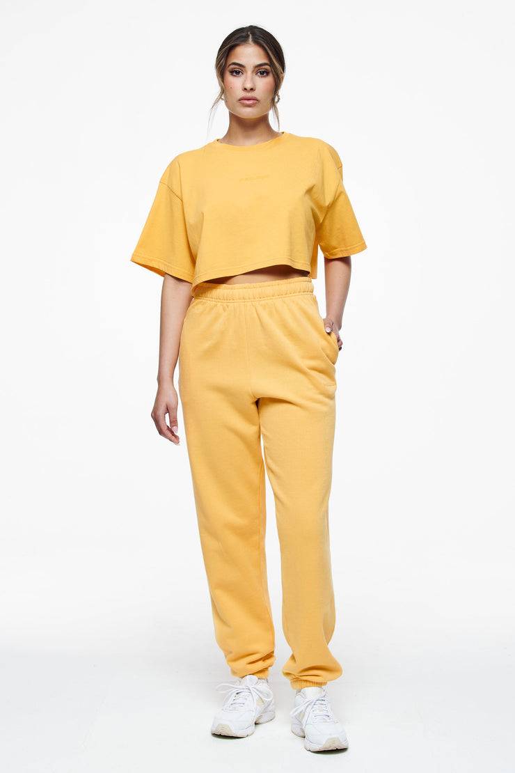 Pegador Layla Oversized Cropped Tee Vintage Washed Golden Sun Gum 50% Rabatt für begrenzte Zeit