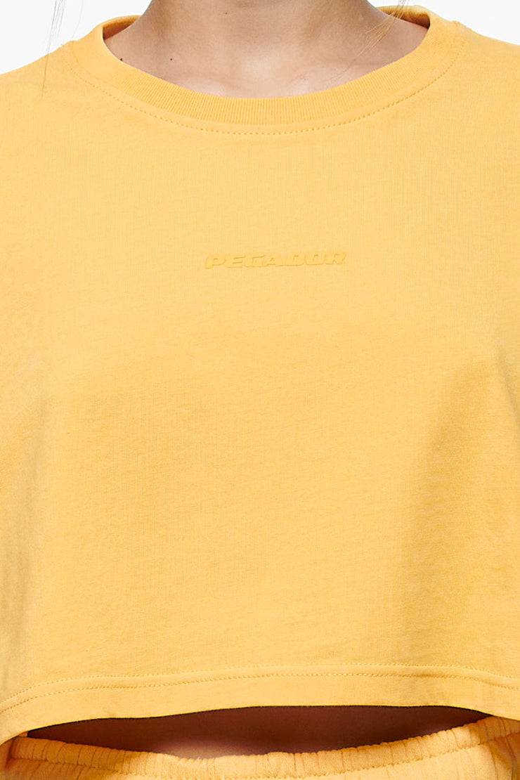 Pegador Layla Oversized Cropped Tee Vintage Washed Golden Sun Gum 50% Rabatt für begrenzte Zeit