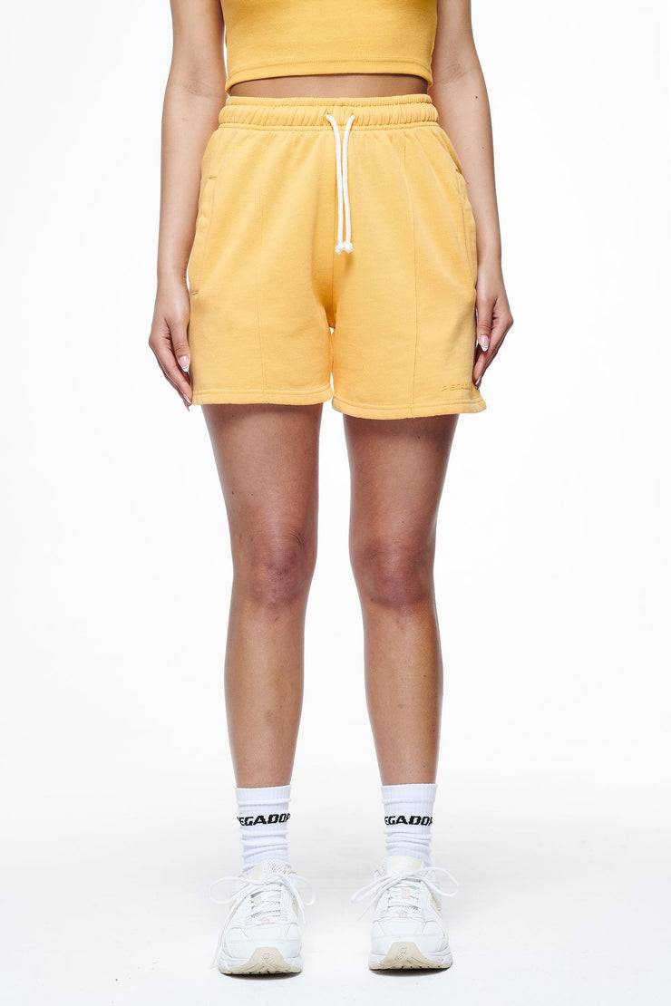 Pegador Umbria High Waisted Shorts Vintage Washed Golden Sun Gum Online