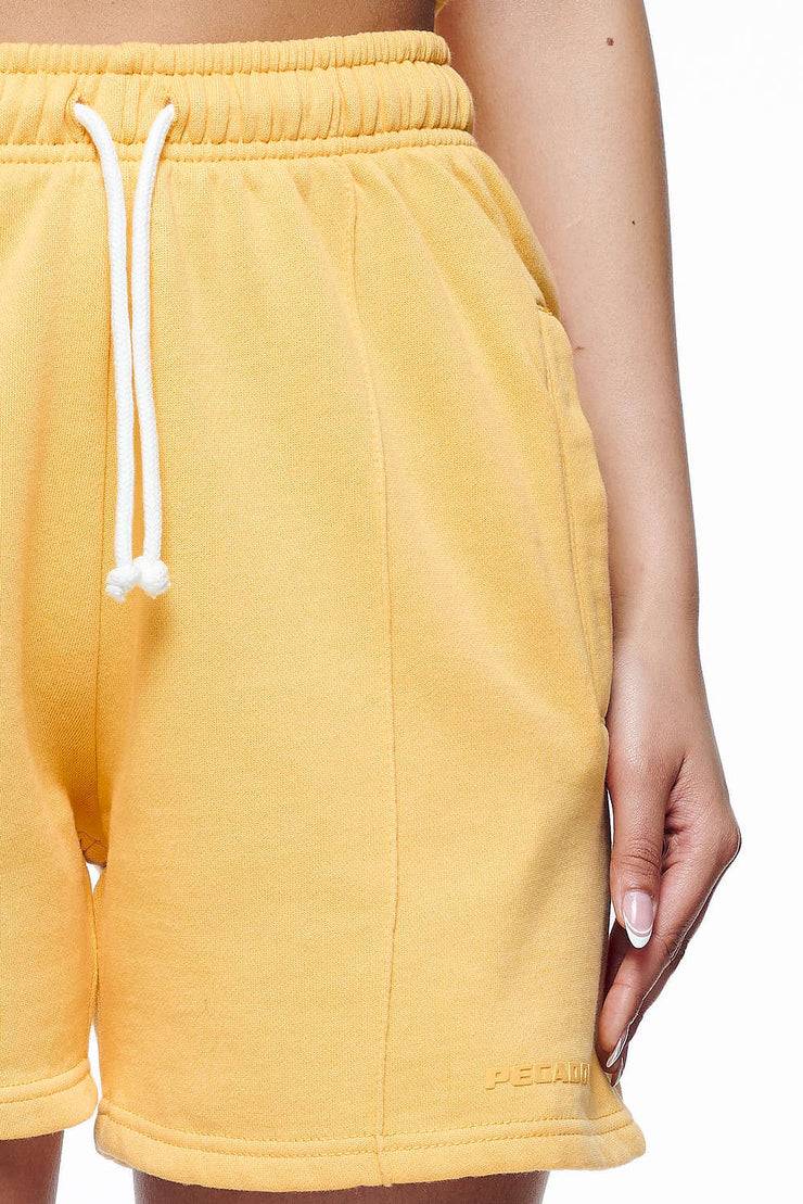 Pegador Umbria High Waisted Shorts Vintage Washed Golden Sun Gum Online