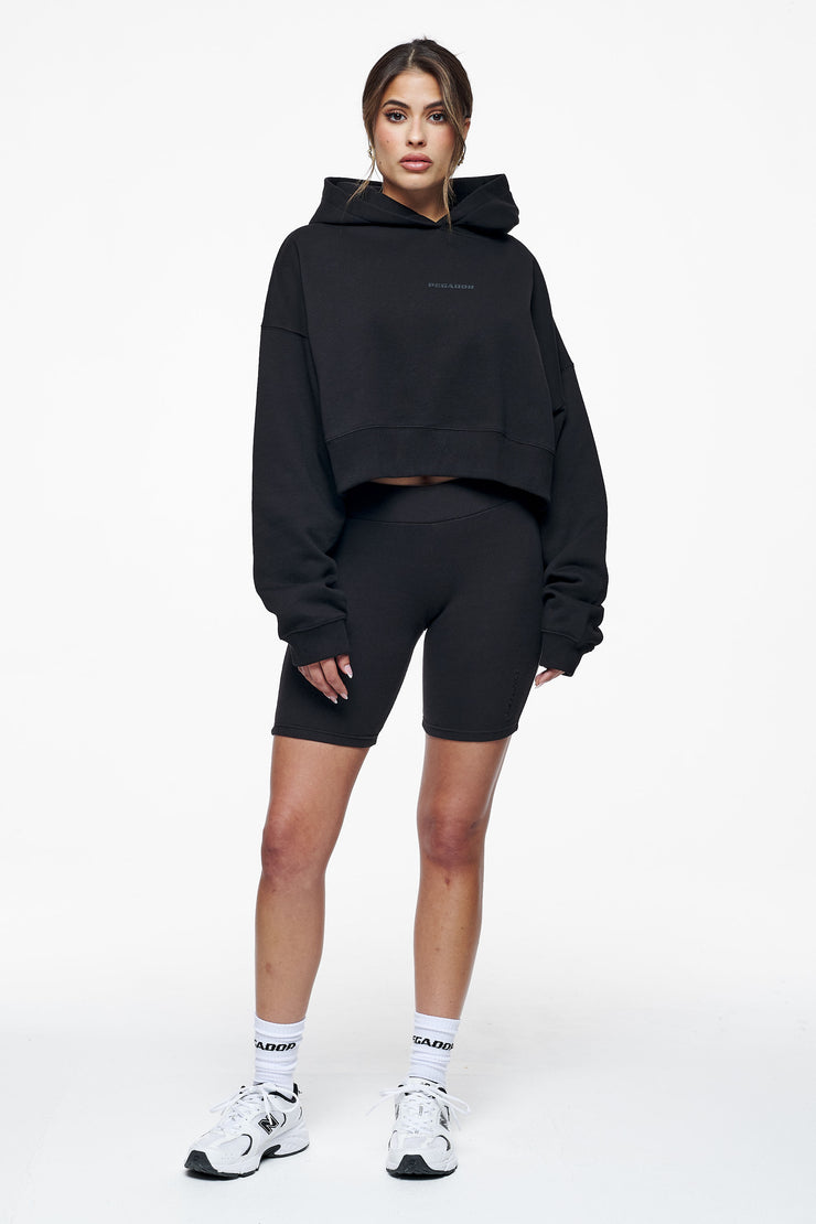 Pegador Salita Oversized Cropped Hoodie Black Gum Outlet