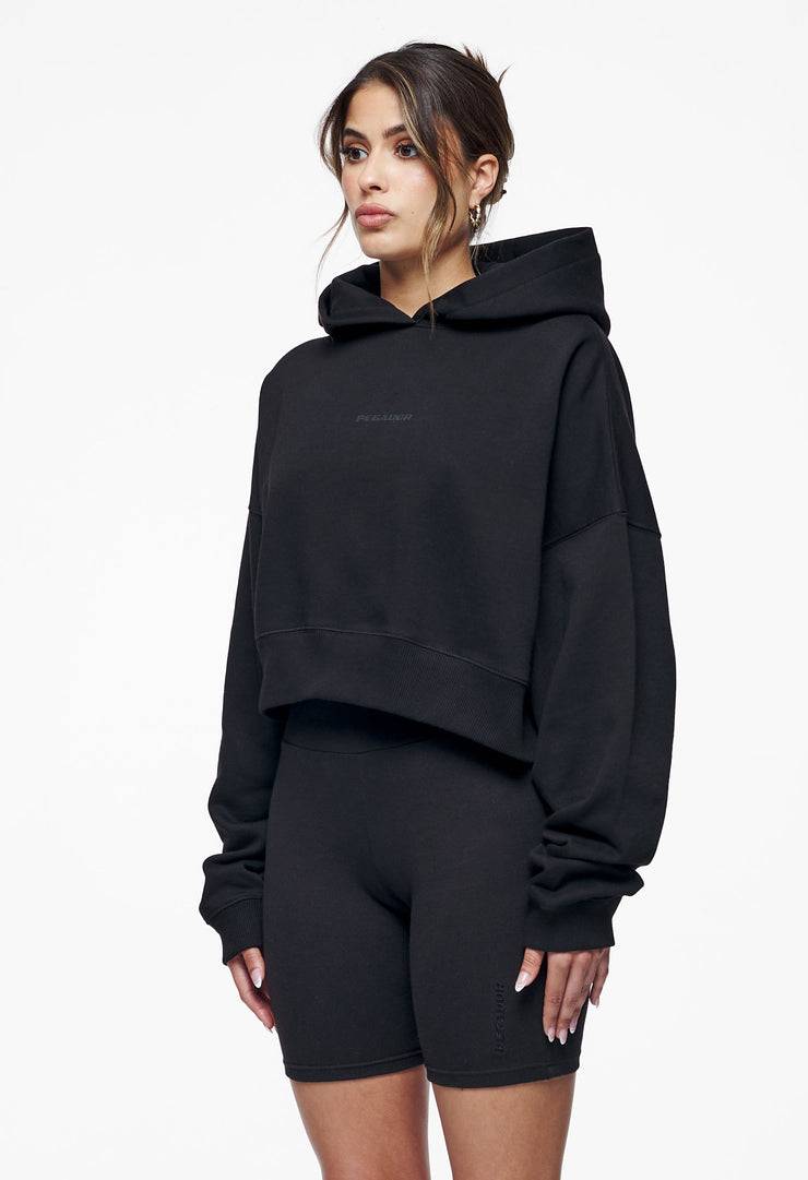 Pegador Salita Oversized Cropped Hoodie Black Gum Outlet