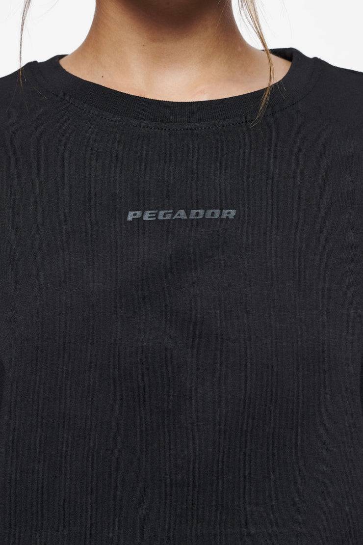 Pegador Layla Oversized Cropped Tee Black Gum Auslauf