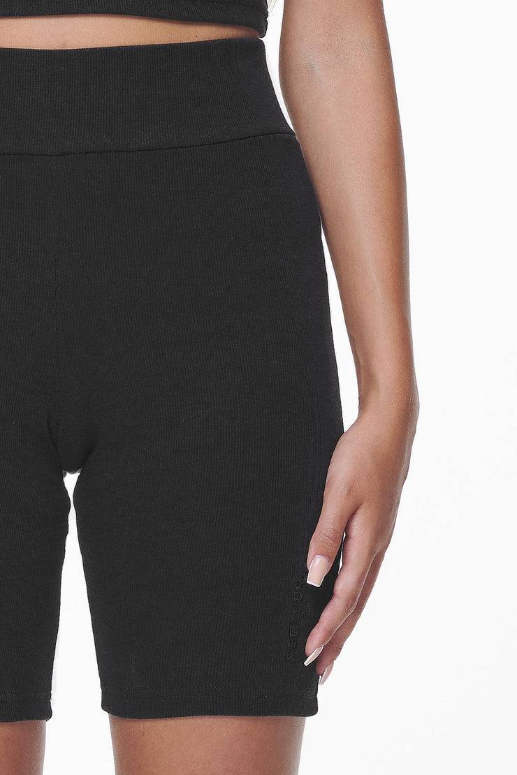 Pegador Barrie Rib Biker Shorts Black Hotsell