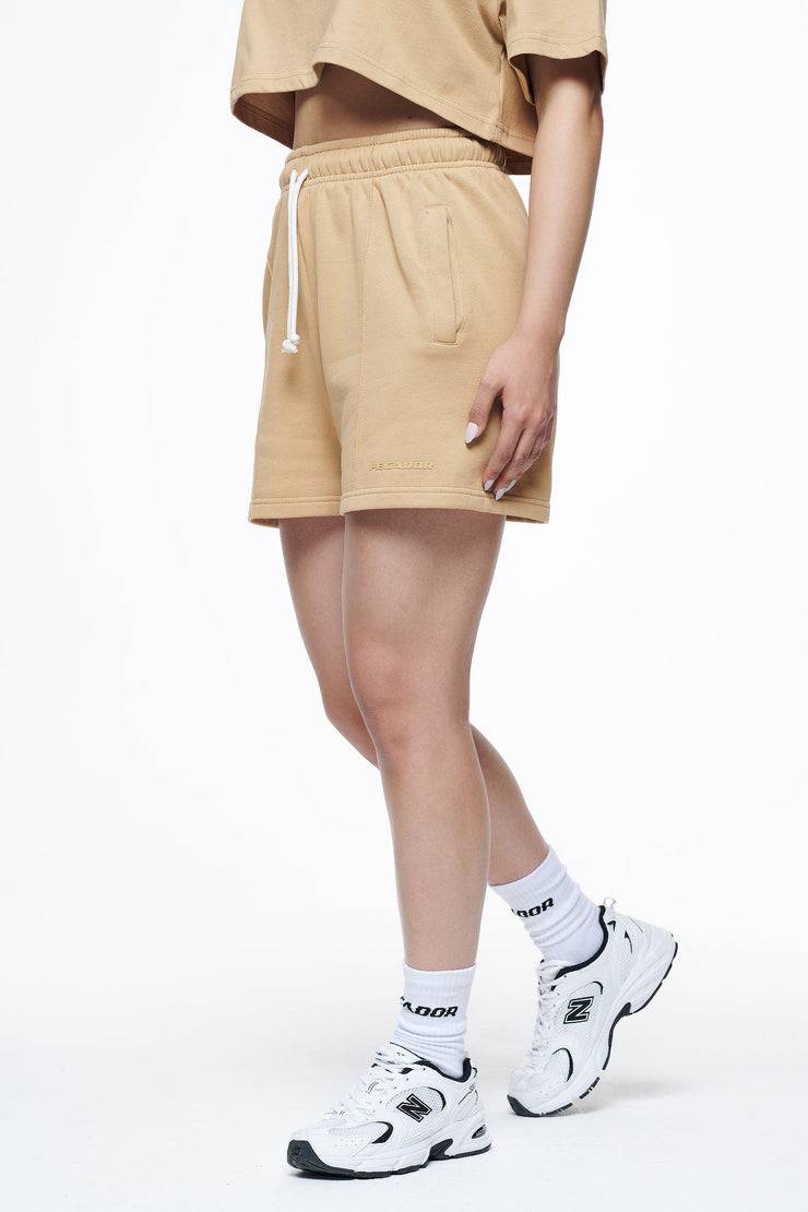 Pegador Umbria High Waisted Shorts Vintage Washed Espresso Gum Sonderangebot