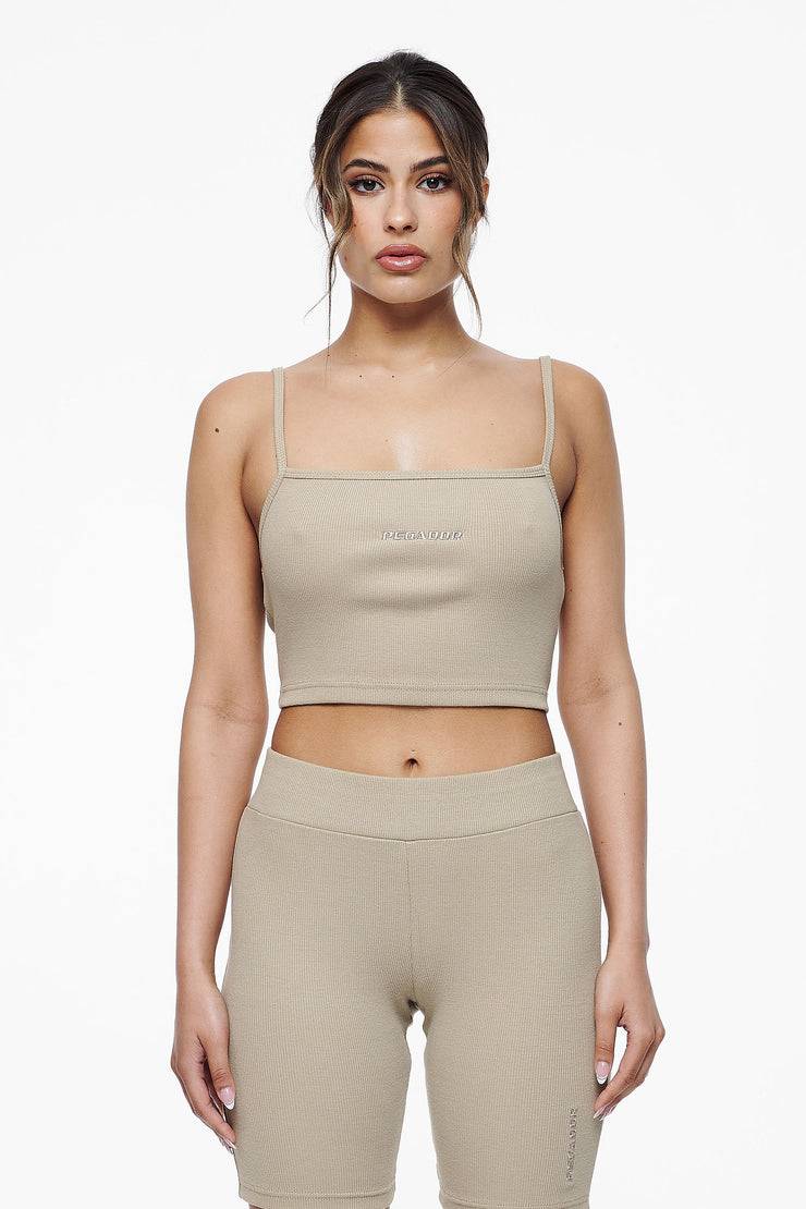 Pegador Ruby Rib Crop Top Vintage Washed Espresso Rabatt