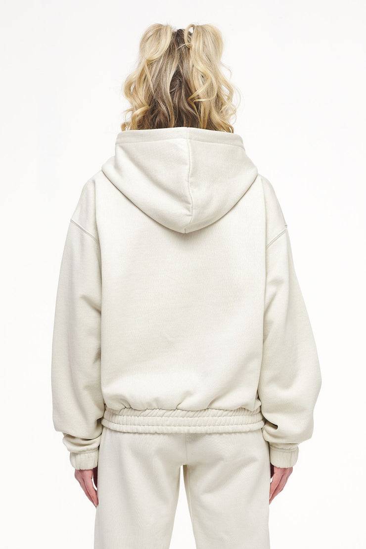 Pegador Valinda Cropped Zip Hoodie Vintage Washed Angels Cream Gum Großer Ausverkauf