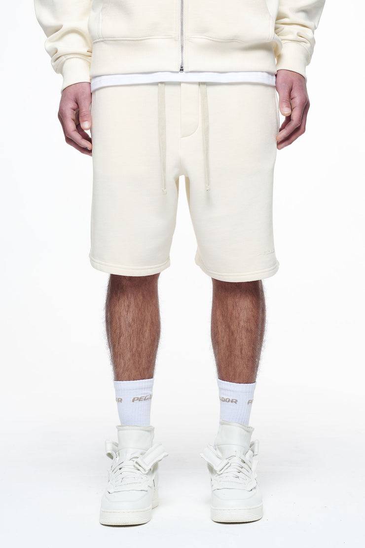 Pegador Logo Heavy Sweat Shorts Vintage Washed Unbleached Gum Online Shopping