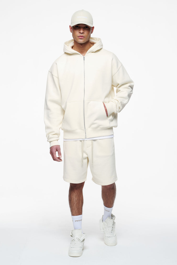 Pegador Logo Heavy Sweat Shorts Vintage Washed Unbleached Gum Online Shopping