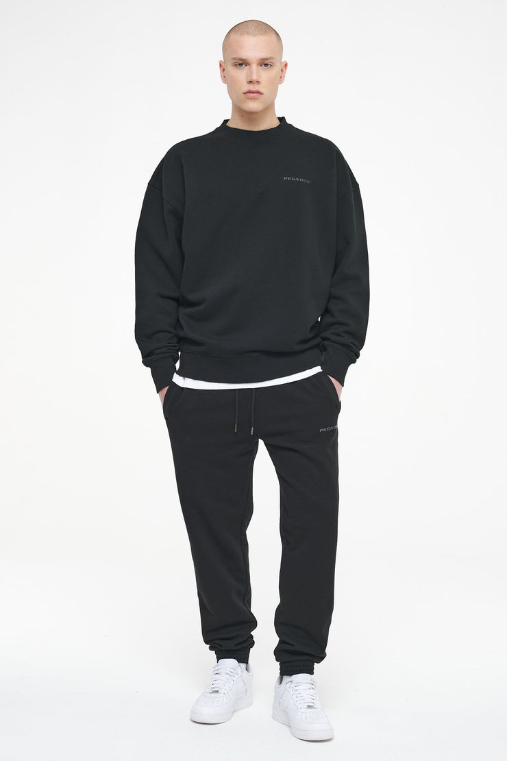 Pegador Logo Oversized Sweater Vintage Washed Black Ink Gum Vatertagsangebot