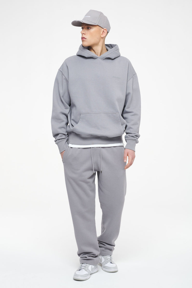 Pegador Logo Oversized Hoodie Vintage Washed Dusk Grey Gum Heißer Verkauf