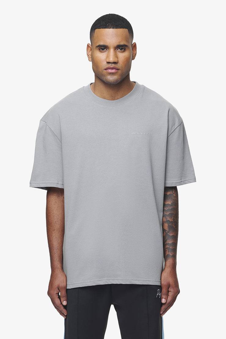 Pegador Logo Oversized Tee Vintage Washed Dusk Grey Gum Top Angebot