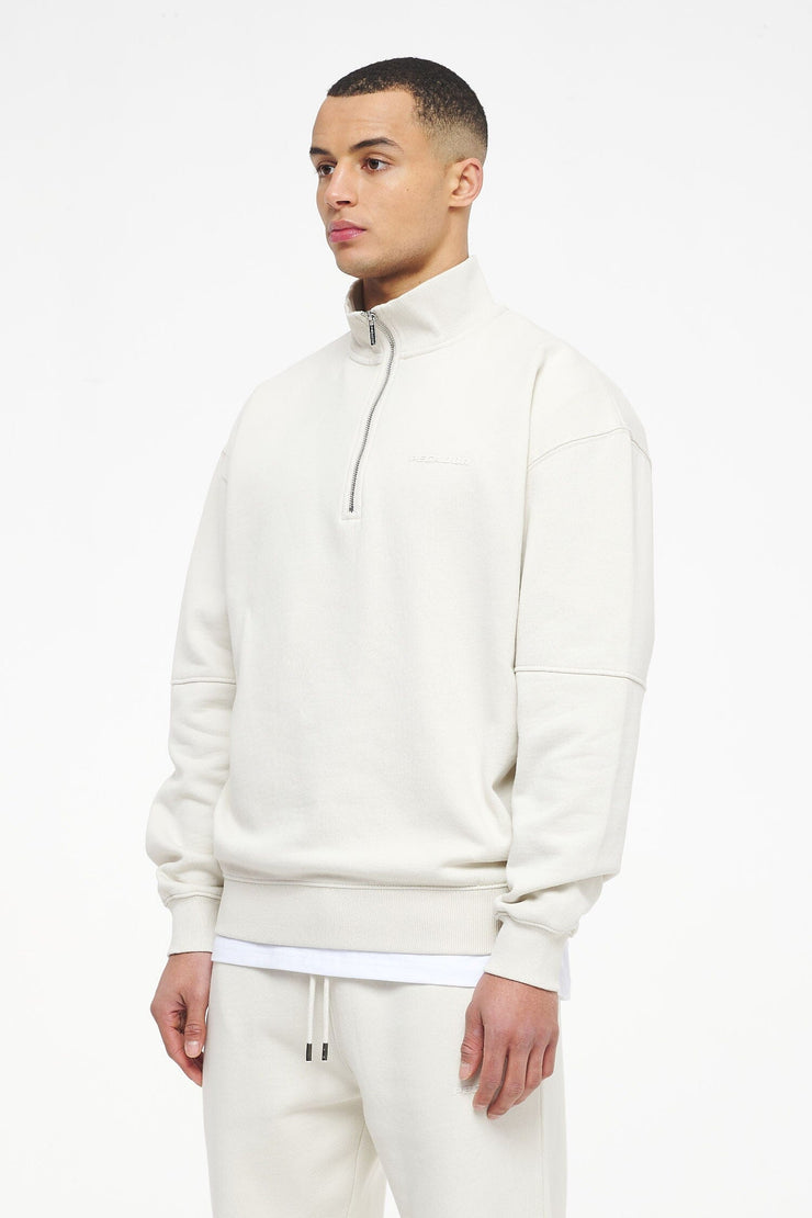 Pegador Logo Oversized Halfzip Sweater Vintage Washed Angels Cream Gum Zeitlich begrenztes Angebot