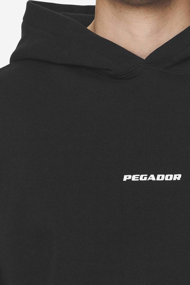 Pegador Logo Boxy Hoodie Washed Black White Gum Große Rabatte