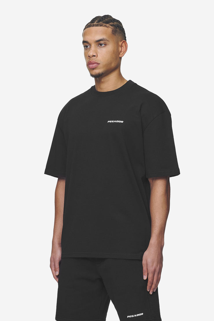Pegador Logo Oversized Tee Washed Black White Gum Bestseller