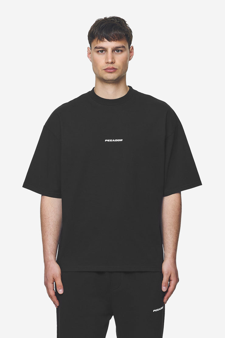 Pegador Logo Boxy Tee Washed Black White Gum Saisonale Angebote