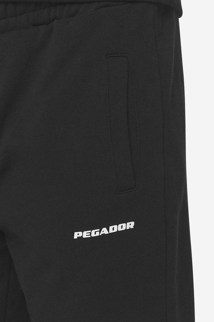 Pegador Logo Wide Sweat Pants Washed Black White Gum Räumungsverkauf