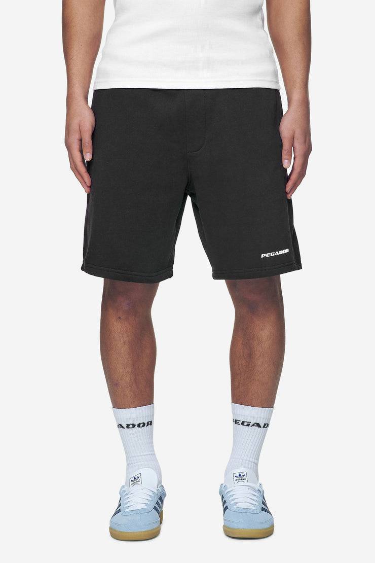 Pegador Logo Heavy Sweat Shorts Washed Black White Gum Tägliche Deals