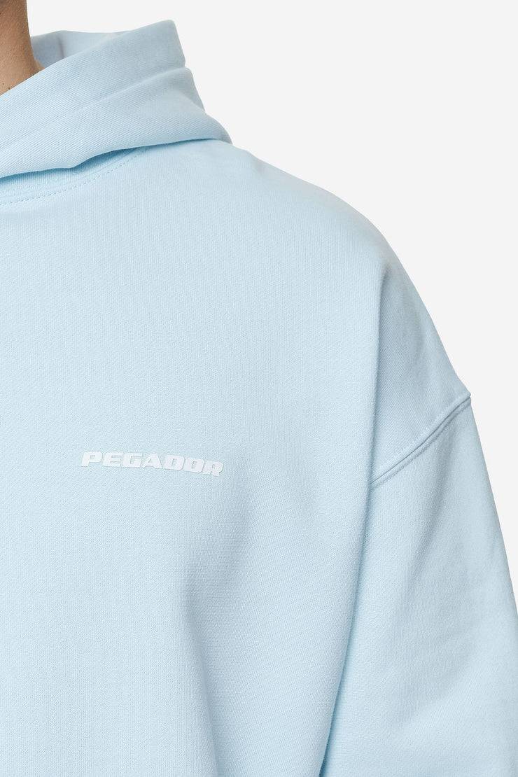 Pegador Logo Oversized Hoodie Washed Baby Blue White Gum Riesige Ersparnisse