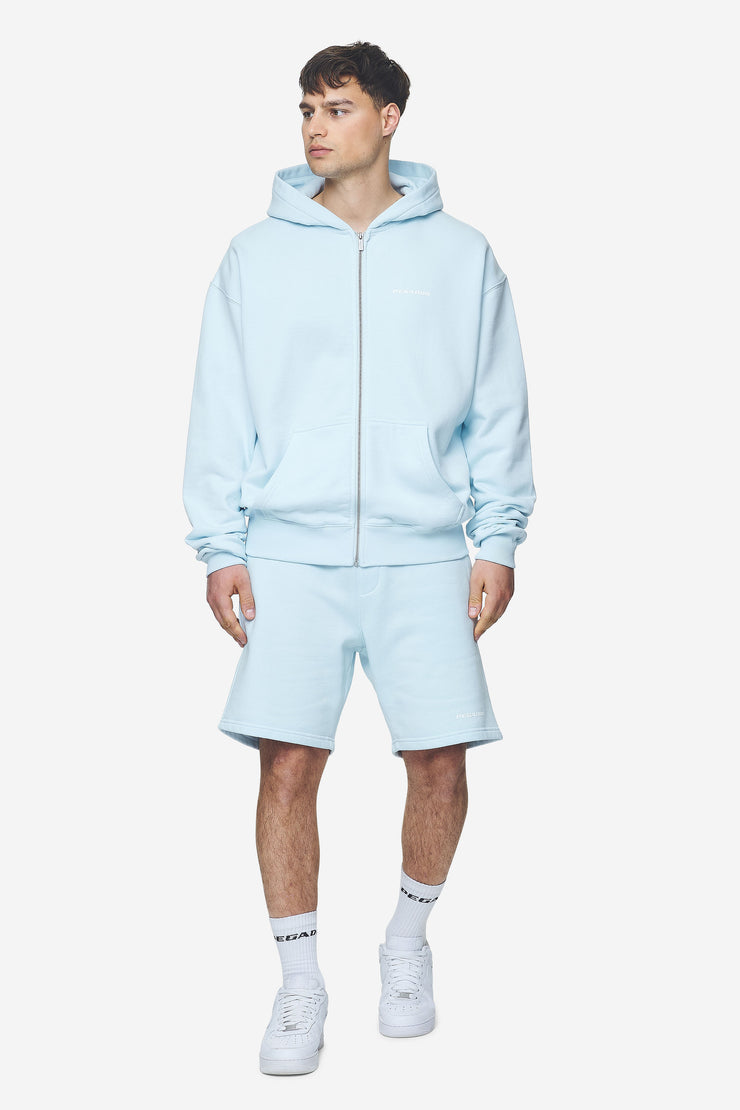 Pegador Logo Oversized Sweat Jacket Washed Baby Blue White Gum VIP-Rabatte