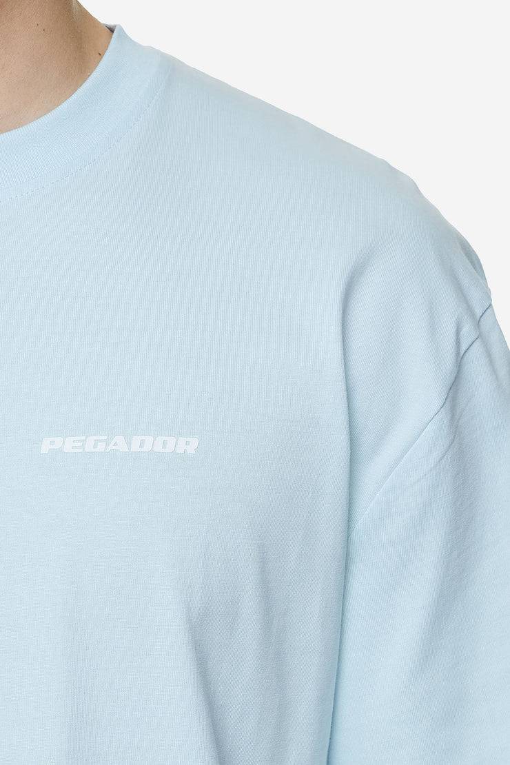 Pegador Logo Oversized Tee Washed Baby Blue White Gum Super Sparpreis