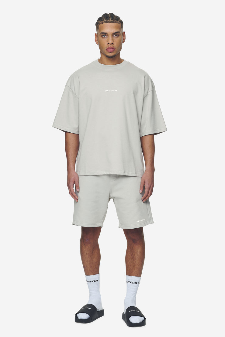 Pegador Logo Boxy Tee Washed Pearl Grey White Gum Letzte 3 Tage