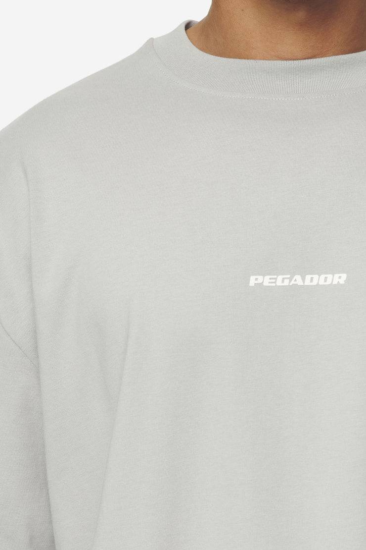 Pegador Logo Boxy Tee Washed Pearl Grey White Gum Letzte 3 Tage