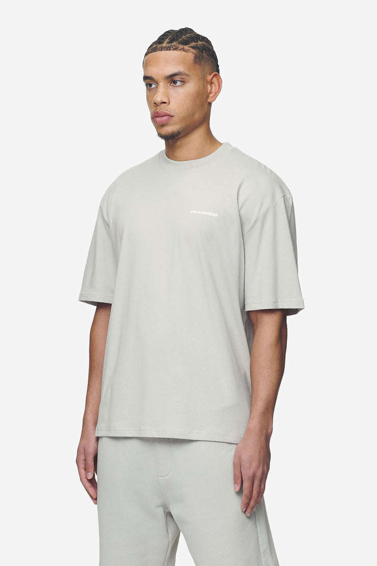 Pegador Logo Oversized Tee Washed Pearl Grey White Gum JETZT KAUFEN