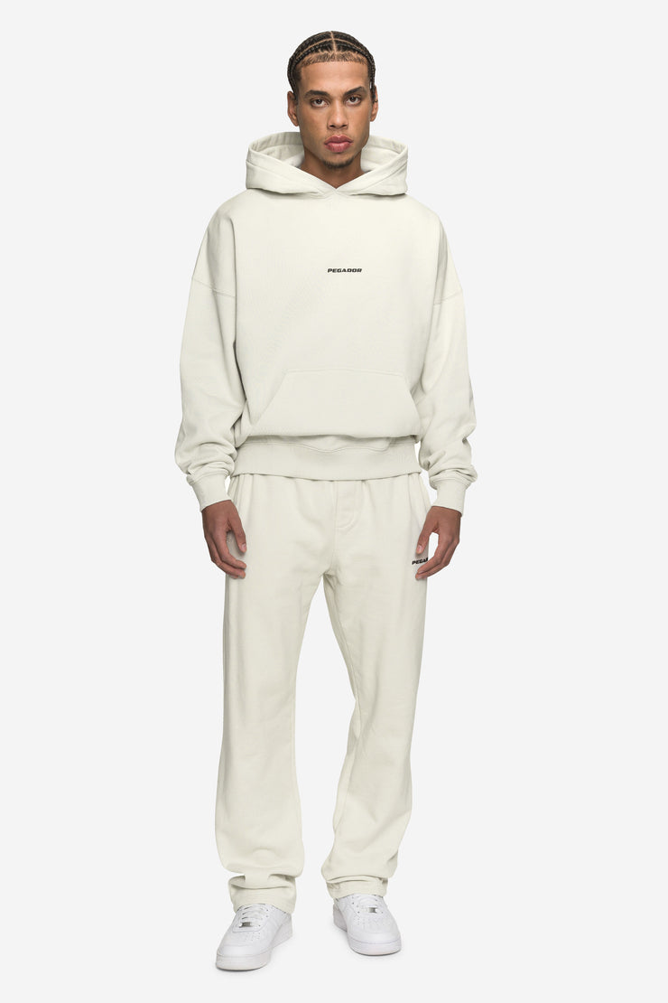 Pegador Logo Boxy Hoodie Washed Salty Cream Black Gum Letzter Tag