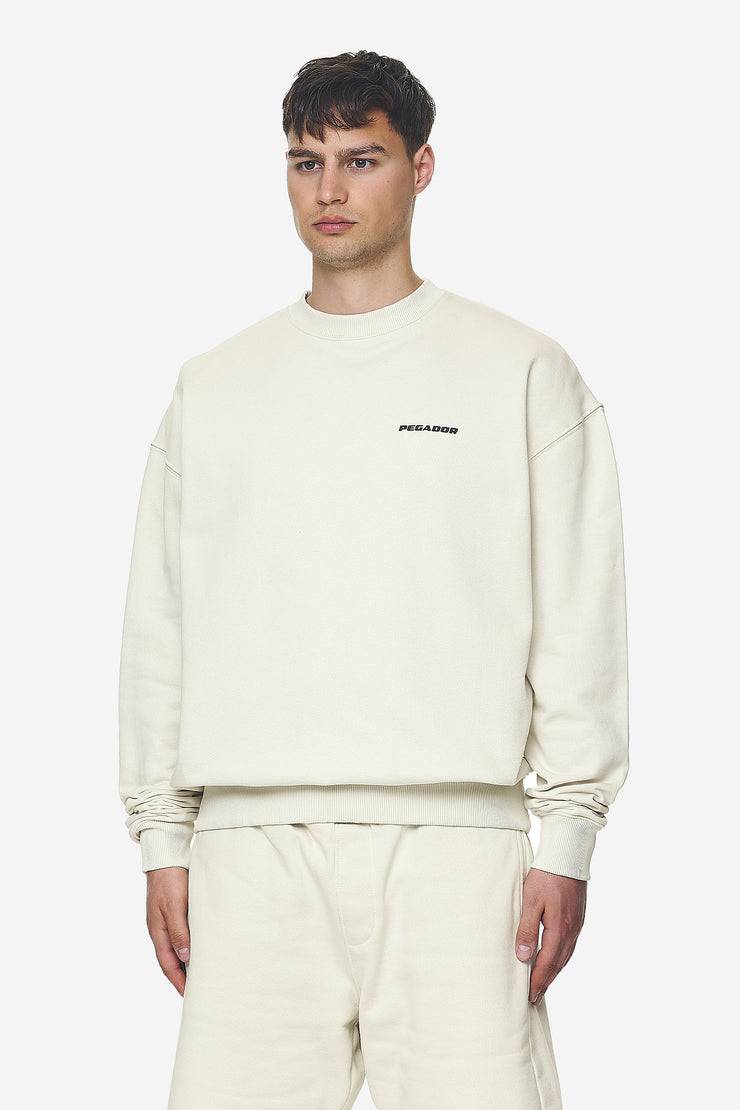 Pegador Logo Oversized Sweater Washed Salty Cream Black Gum Zeitbegrenzte Promotion