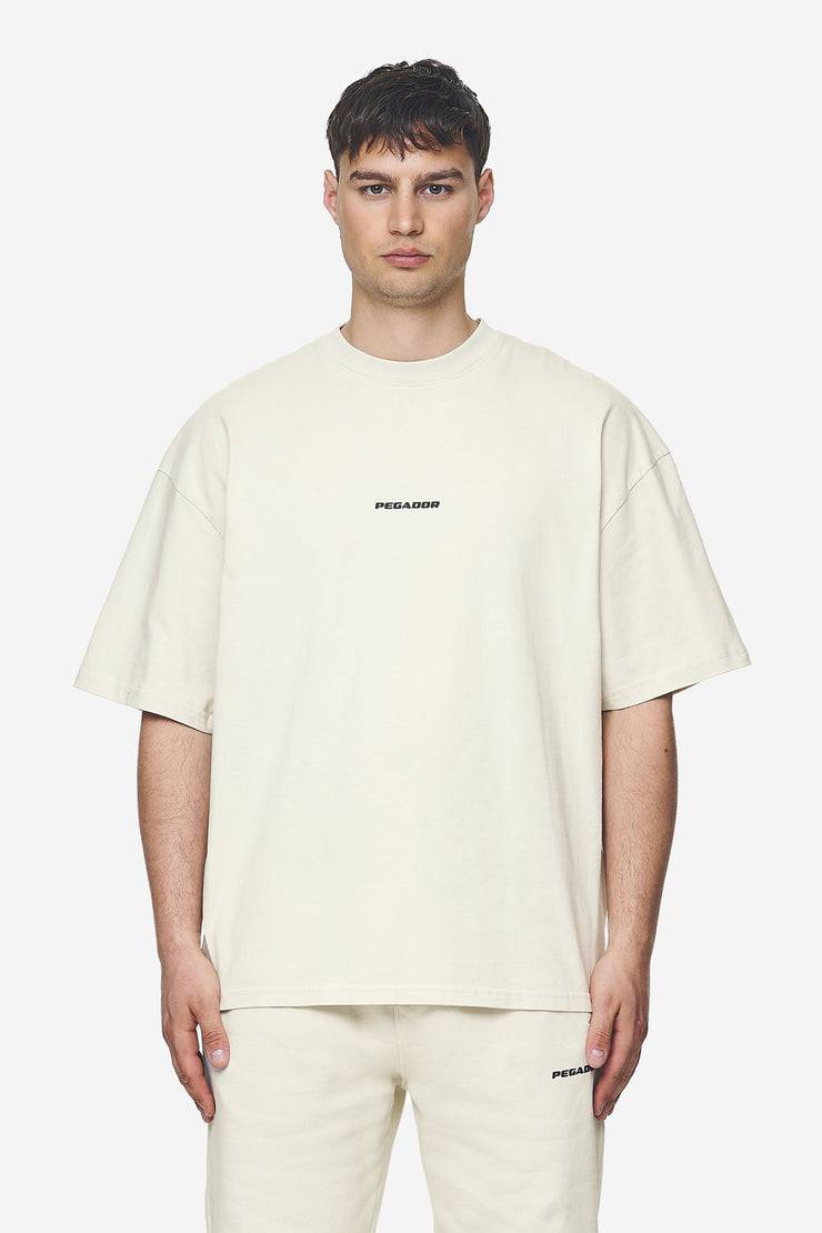 Pegador Logo Boxy Tee Washed Salty Cream Black Gum Bis zu 50% Rabatt