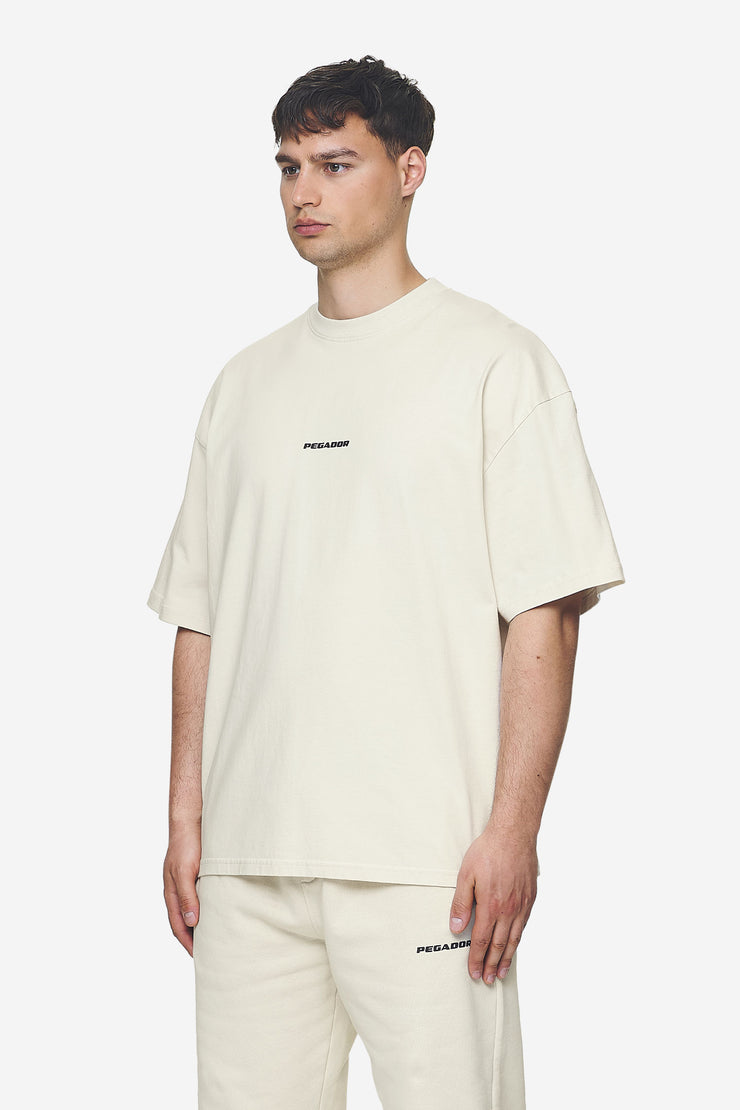 Pegador Logo Boxy Tee Washed Salty Cream Black Gum Bis zu 50% Rabatt