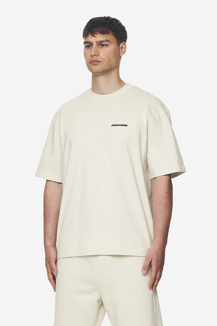 Pegador Logo Oversized Tee Washed Salty Cream Black Gum Bis zu 60% Rabatt
