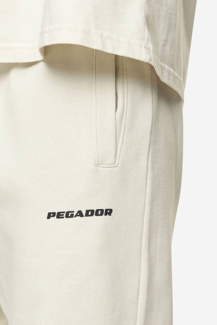 Pegador Logo Wide Sweat Pants Washed Salty Cream Black Gum Bis zu 65% Rabatt