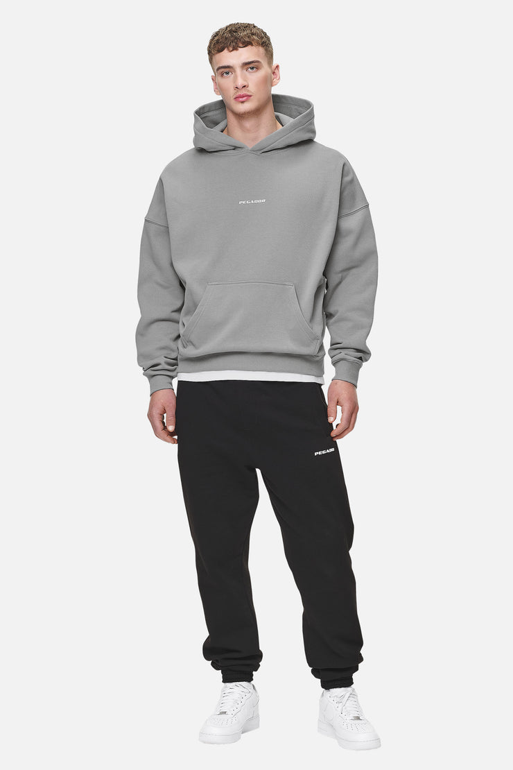 Pegador Logo Boxy Hoodie Washed Cool Grey White Gum Vierteljährliche Förderung