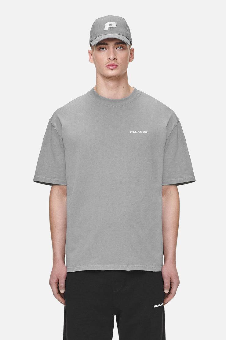 Pegador Logo Oversized Tee Washed Cool Grey White Gum Bis zu 55% Rabatt