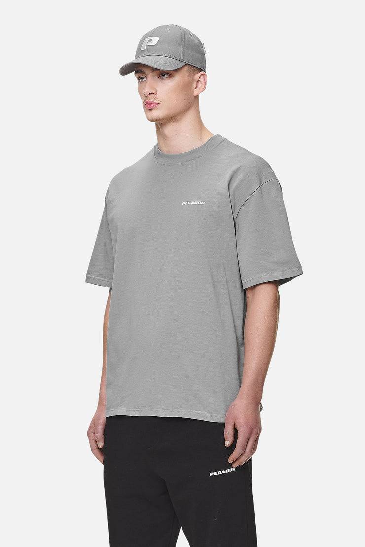 Pegador Logo Oversized Tee Washed Cool Grey White Gum Bis zu 55% Rabatt
