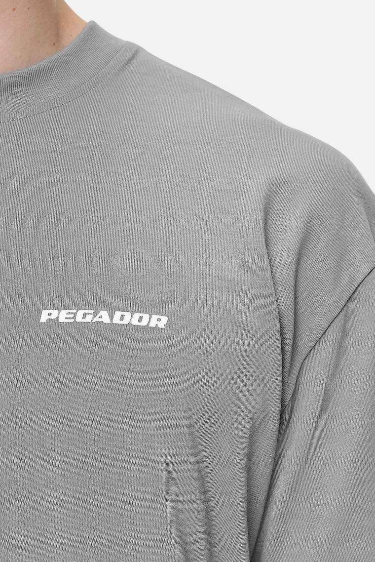 Pegador Logo Oversized Tee Washed Cool Grey White Gum Bis zu 55% Rabatt