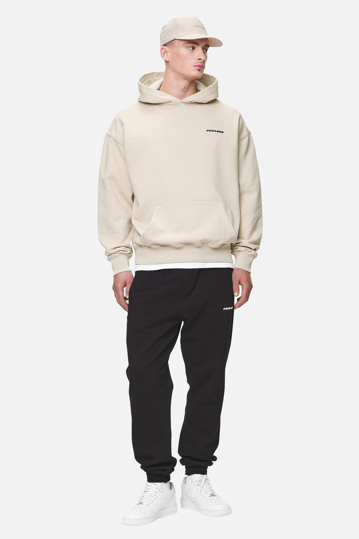 Pegador Logo Oversized Hoodie Washed Desert Sand Black Gum Super Rabatt