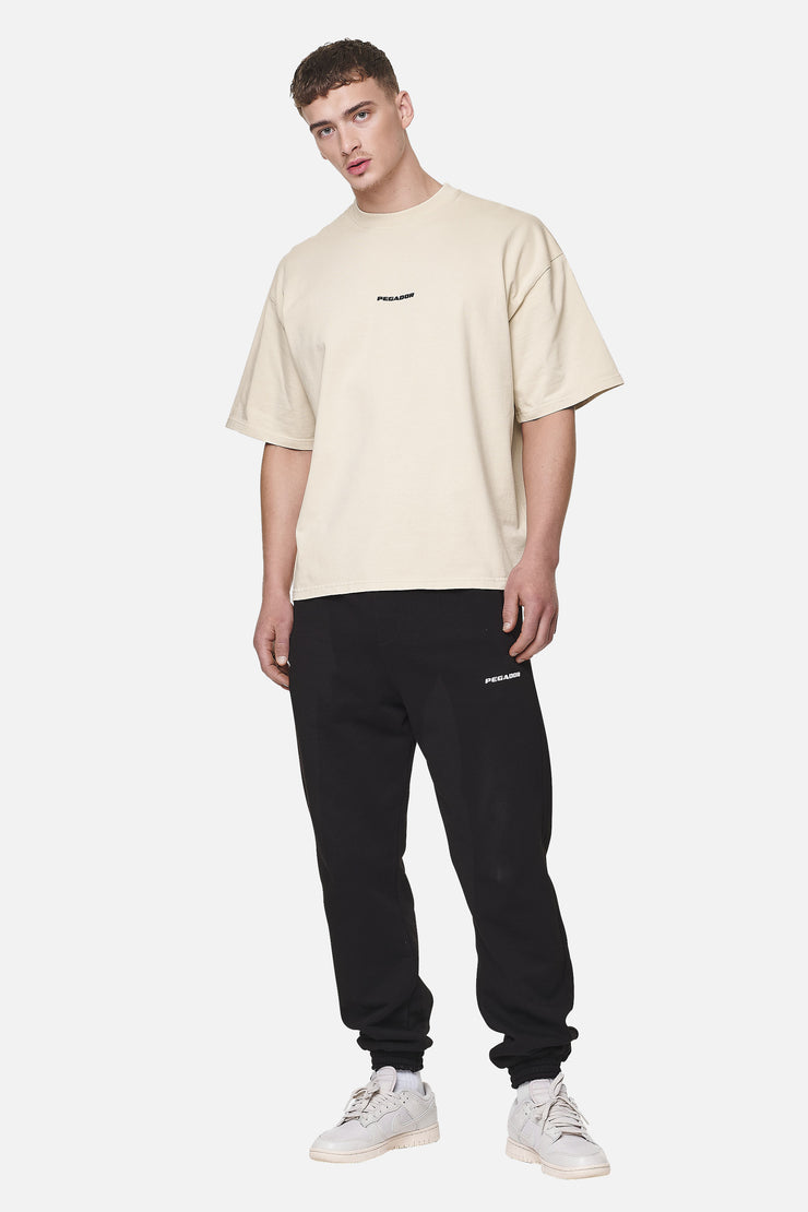 Pegador Logo Boxy Tee Washed Desert Sand Black Gum 50% Rabatt mit kostenlosem Versand