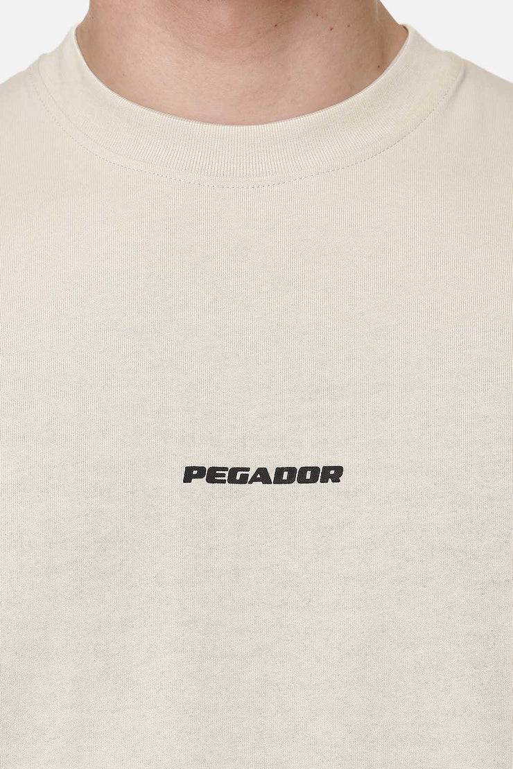 Pegador Logo Boxy Tee Washed Desert Sand Black Gum 50% Rabatt mit kostenlosem Versand