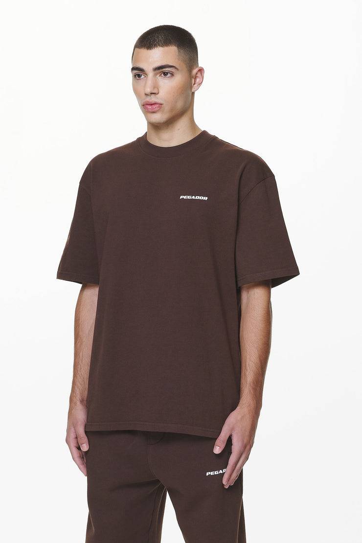 Pegador Logo Oversized Tee Washed Oak Brown Gum Kostenloser Versand international