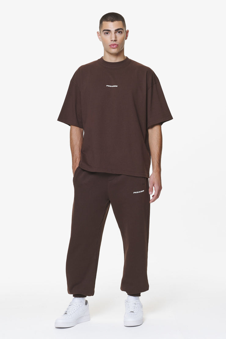Pegador Logo Boxy Tee Washed Oak Brown Gum Fabrikladen