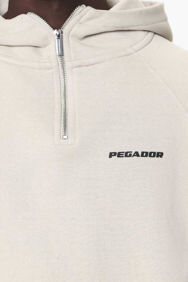 Pegador Logo Oversized Halfzip Hoodie Washed Dust Cream Gum Speichern exportieren