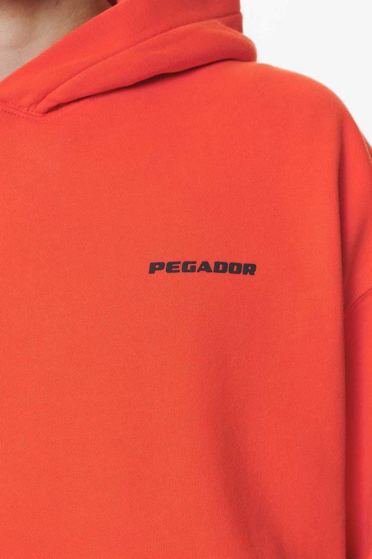 Pegador Logo Oversized Hoodie Washed Signal Red Gum 50% Rabatt für begrenzte Zeit