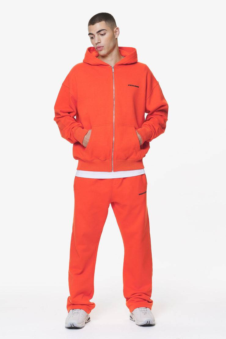 Pegador Logo Oversized Sweat Jacket Washed Signal Red Gum Rabatte dieses Monats